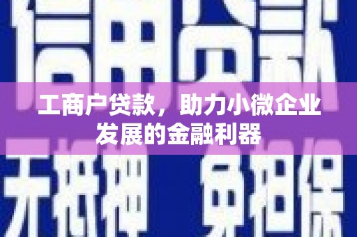 镇巴工商户贷款,助力小微企业发展的金融利器 镇巴工商户贷款,助力小微企业发展的金融利器