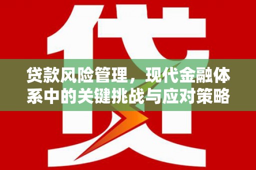 巴南贷款风险管理，现代金融体系中的关键挑战与应对策略
