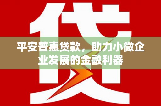 柏乡平安普惠贷款，助力小微企业发展的金融利器