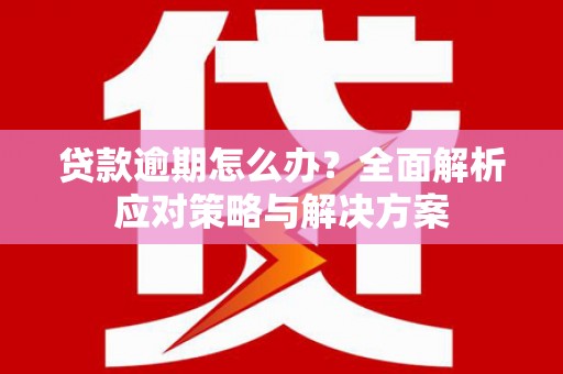 靖西贷款逾期怎么办？全面解析应对策略与解决方案
